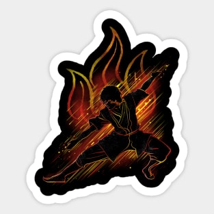 The fire bender Sticker